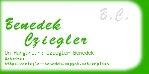 benedek cziegler business card